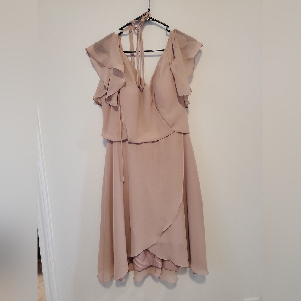 JJ's House Flawed Short Elegant Women's Dress in Dusty Rose Flawed But NWT